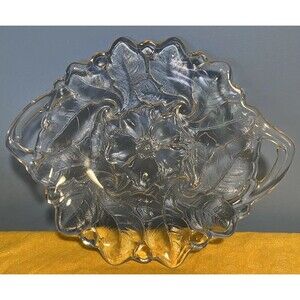 Wild Rose Clear - Double Handled Cake Plate - by Indiana Glass - 12.25 Inches